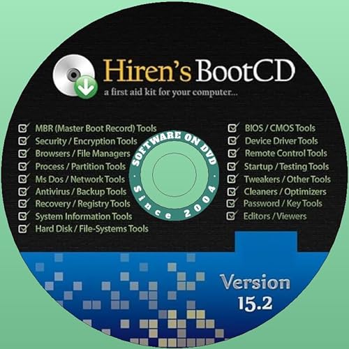 Hirens Boot CD PE Emergency Repair Diagnostic Boot Disk für Windows auf DVD Hiren's von Generisch