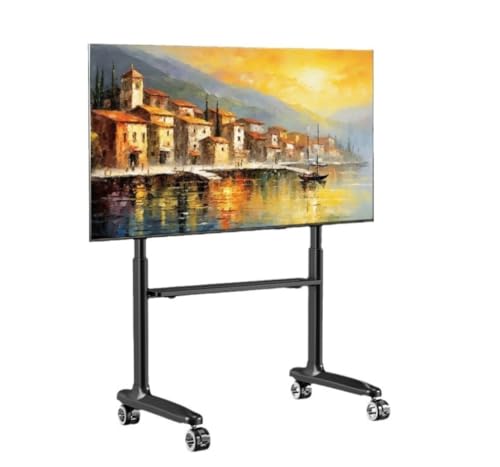 Höhenverstellbarer mobiler TV-Ständer für 106,7 - 218,4 cm (42 - 86 Zoll) große Fernseher, Rollwagen mit Halterung, unterstützt 79,8 kg, tragbare Monitorhalterung, perfekt für Zuhause und Büro (Farbe von Generisch