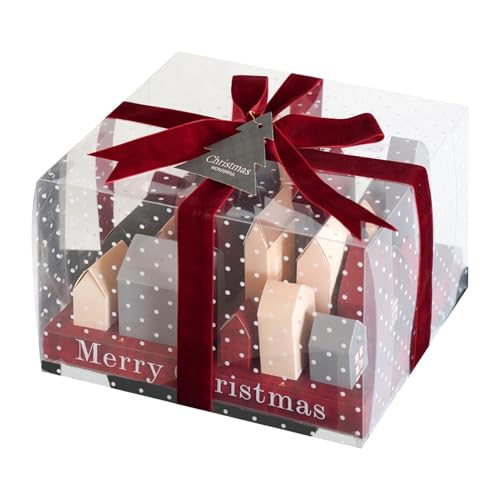 Holiday Countdown Box – Weihnachtsüberraschungskalender, festliche Kalenderhaus-Boxen | 2024 Weihnachts-Countdown-Kalenderbox, Winterferien-Dekoration, Adventsbox für Kinder (29 x 24 x 19 cm) von Generisch