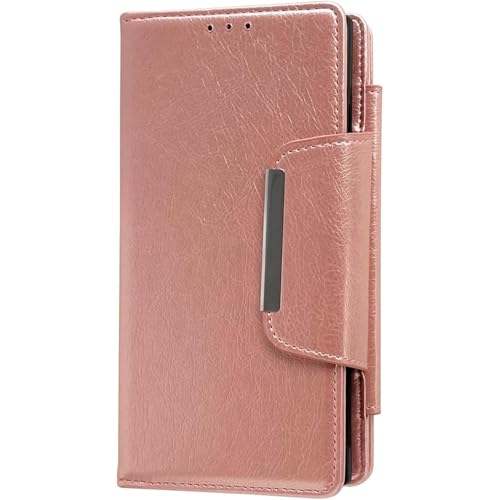 Hülle Für Google Pixel 9/9 Pro/9 Pro XL, Magnetische Abnehmbare Handyhülle Business Leder Brieftasche Kartenhalter Ständer Folio Cover,9,Pink von Generisch