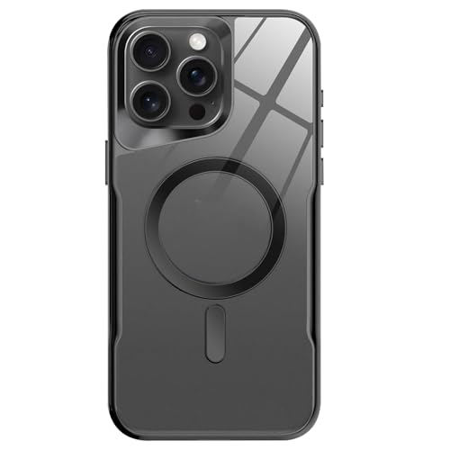 Hülle Für iPhone 16/16 Pro/16 Plus/16 Pro Max, Magnetische, Transparente, Schlanke Kabellose Ladehüllen, Militär-Beschichtung,16,Black von Generisch