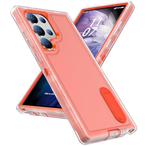 Hülle für Samsung Galaxy S25 Ultra/S25 Plus/S25, Stoßfeste Hülle in Militärqualität mit Ständer, Rundumschutz, Hartschale, Transparent, S25plus von Generisch