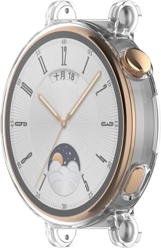 Hülle für Displayschutzfolie Kompatibel mit Huawei Watch GT4 41mm Schutzhülle, Flexible TPU Displayschutzfolie Case Kratzfest Cover Schutzhülle für Huawei Watch GT4 41mm Smartwatch von Generisch