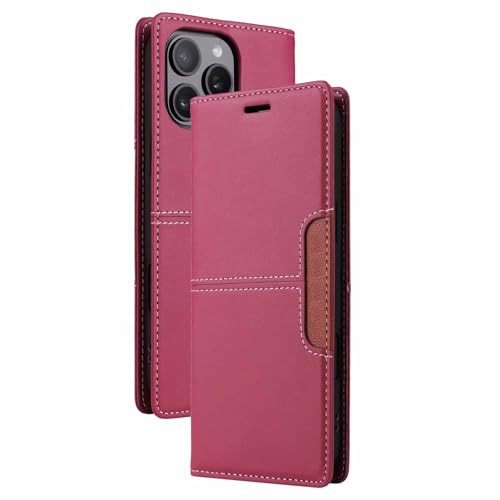 Hülle für iPhone 16/16 plus/16 pro/16 pro max, RFID-blockierende Brieftasche Flip Business Lederhülle Stoßfeste TPU-Innenschale von Generisch