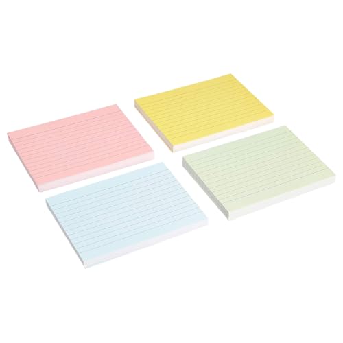 Index Cards | 4-fach Memo Notizblock,Liniertes Kartonpapier Block für Unterrichtsvorbereitung Prüfungsplanung Journaling Brainstorming Organisation Index Cards | 4-fach Memo Notizblock,Liniertes Kartonpapier Block für Unterrichtsvorbereitung Prüfungsplanung Journaling Brainstorming Organisation von Generisch