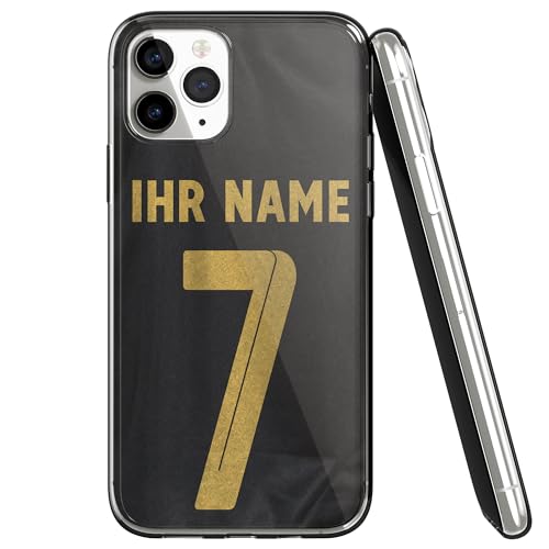 Individualisiere Deine Namens - und Nummernhülle für das Apple iPhone 11 – Mach Dein Spiel persönlich – Silikon- Handyhülle für Fußballbegeisterte von Generisch