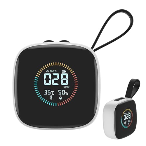 Innenluftqualitätsmesser, Luftqualitätsmonitor Handheld | Tragbare LED -Anzeige Innenfeuchtigkeitstester mit Riemen | Mehrzweck -Heimfeuchtigkeitstester für Schlafzimmer Wohnbereiche Innenluftqualitätsmesser, Luftqualitätsmonitor Handheld | Tragbare LED -Anzeige Innenfeuchtigkeitstester mit Riemen | Mehrzweck -Heimfeuchtigkeitstester für Schlafzimmer Wohnbereiche von Generisch