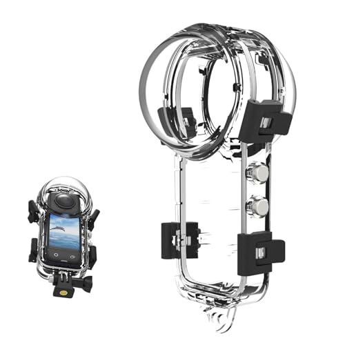 Invisible Dive Case for Insta360 X5, 196ft/60M Depth Resistant to Scratches and Drops, Waterproof Housing with Silicone Shell & Anti-Fog Film, Ensures 360° Clarity Underwater (Set A) von Generisch