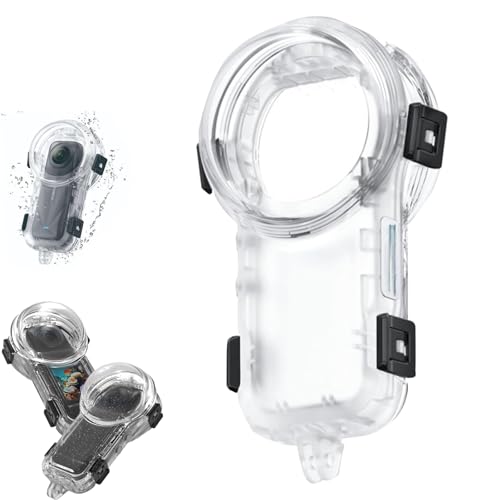 Invisible Dive Case for Insta360 X5, insta360 x5 Dive case, Protective Underwater 50M/164FT Shell with Bracket,Waterproof Housing,with Anti-Fog Sheet 360-degree Clear View (1pc) von Generisch