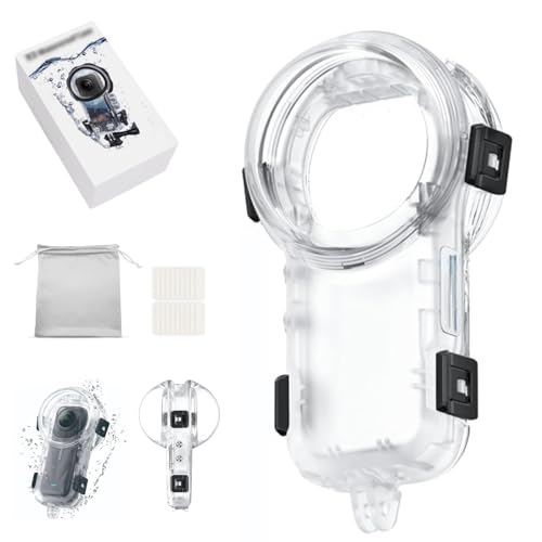 Invisible Dive Housing Case for Insta360 X5, 50M/164FT Waterproof Dive Case Protective Underwater Shell, with Anti-Fog Sheet, 360-degree Clear View (1Pcs) von Generisch