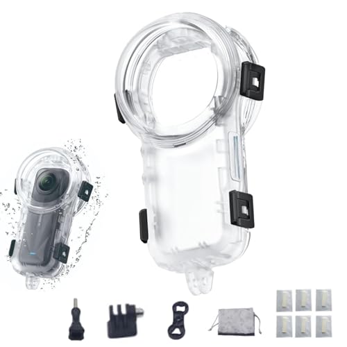 Invisible Dive Housing Case for Insta360 X5, 60m Depth Resistant to Scratches and Drops, 360°Clear View, Easy Installation (1Pc) von Generisch