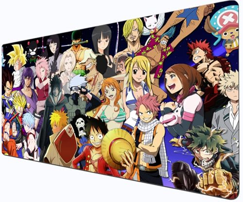 Japanisches Anime Mauspad XXL (90 x 40 x 3 cm / 35,4 x 15,7 x 1,16 Zoll) Gaming Mauspad - feine Oberfläche - wasserdichte und rutschfeste Unterlage - geeignet für Anime und PC-Spieler von Generisch