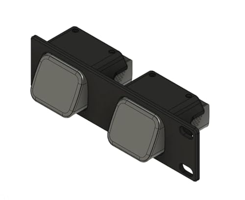 JetKVM 1U Halterung – 3D-gedruckte Rack-Fassung für 1 oder 2 Geräte – Passend für 19" Serverracks – Platzsparende KVM- oder Mini-PC-Halterung (Schwarz, für 2X JetKVM Linke Seite) von Generisch