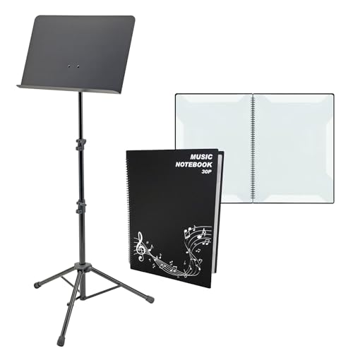 K-M 11870 Orchester-Notenpult Notenständer mit keepdrum MA30 Notenmappe 30 Seiten DIN A3 von Generisch