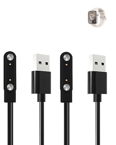 Kabel kompatibel mit AcclaFit 4,7 cm Smartwatch, stabiles magnetisches USB-Ladekabel, 2 Stück von Generisch