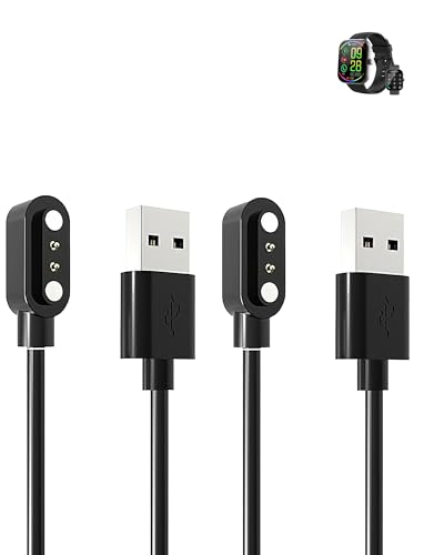Kabel kompatibel mit Matast Smartwatch, stabiles magnetisches USB-Ladekabel, 2 Stück von Generisch