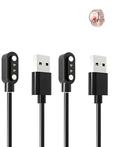Kabel kompatibel mit aeac Smartwatch, stabiles magnetisches USB-Ladekabel, 2 Stück von Generisch