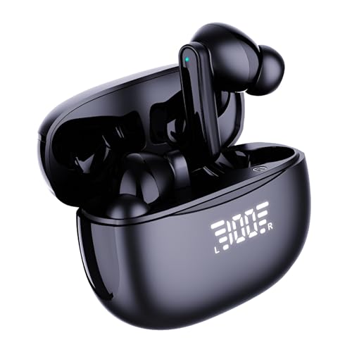 Kabellose Ohrhörer, Bluetooth, 13,7 cm (5,4 Zoll), mit Stereo-Bass, 40 Stunden Spielzeit, LED-Display, USB-C-Ladung für iOS und Android von Generisch