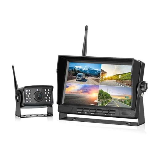 Kabellose Rückfahrkamera 7 Zoll AHD Wireless DVR Auto Monitor Display Fahrzeug Bildschirm Rückansicht für LKW für Reverse Back Up Recorder WiFi Kamera(Monitor and 1 Camera) von Generisch