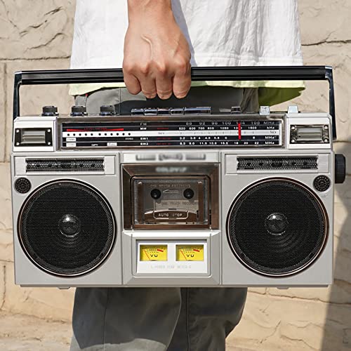 Kassetten-Boombox, AM/FM-Radio, Bluetooth-Konnektivität, integrierte Stereo-Lautsprecher für einfache Kopplung mit Geräten, tragbarer Musik-Player, ideal für den Heim- und Außenbereich Kassetten-Boombox, AM/FM-Radio, Bluetooth-Konnektivität, integrierte Stereo-Lautsprecher für einfache Kopplung mit Geräten, tragbarer Musik-Player, ideal für den Heim- und Außenbereich von Generisch