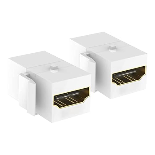 Keystone Jack - Mini Jack Keystone, 2 pcss Socket Panel -Adapter, Schnellinstallation Von Keystone -Coppler Für Projektoren, HDTVs, Blu -ray -Player, Computer, HD -Erweiterungs -Wandmontagemodul von Generisch
