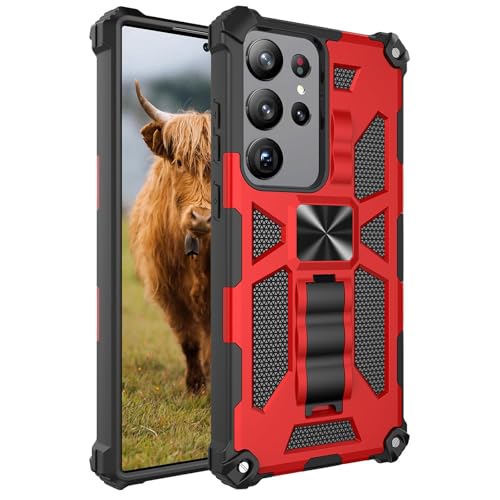 Kickstand-Hülle Für Samsung Galaxy S25/S25 Plus/S25 Ultra, Robuste Telefonhülle, Zweilagige, Stoßfeste Militär-Schutzhülle,S25 Plus,Red Kickstand-Hülle Für Samsung Galaxy S25/S25 Plus/S25 Ultra, Robuste Telefonhülle, Zweilagige, Stoßfeste Militär-Schutzhülle,S25 Plus,Red von Generisch