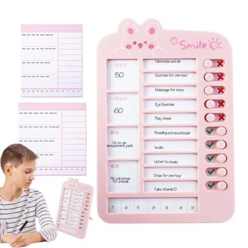 Kids Sliding Chore Chart, Interactive Visual Routine Planner, Childrens Study Task Board, Dry Erase Responsibility Tracker, Daily Schedule Organizer For Boys, Girls, School von Generisch