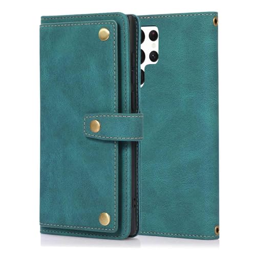 Klapphülle Für Samsung Galaxy S25/S25 Plus/S25 Ultra, Große Retro-Geldbörsen-Handyhülle Mit Kartenhalter, Ständer, Lederbezug,S25,Green Klapphülle Für Samsung Galaxy S25/S25 Plus/S25 Ultra, Große Retro-Geldbörsen-Handyhülle Mit Kartenhalter, Ständer, Lederbezug,S25,Green von Generisch