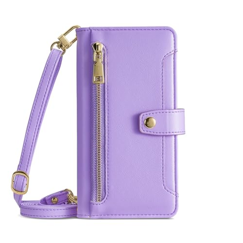 Klapphülle Für Samsung Galaxy S25/S25 Plus/S25 Ultra, Handyhülle Mit Reißverschluss Und Großen Kartenfächern, Stilvolle Lederhülle,S25 Plus,Purple Klapphülle Für Samsung Galaxy S25/S25 Plus/S25 Ultra, Handyhülle Mit Reißverschluss Und Großen Kartenfächern, Stilvolle Lederhülle,S25 Plus,Purple von Generisch