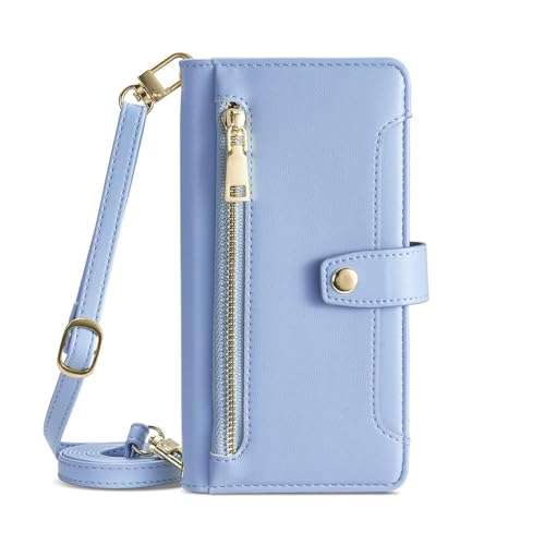Klapphülle Für Samsung Galaxy S25/S25 Plus/S25 Ultra, Handyhülle Mit Reißverschluss Und Großen Kartenfächern, Stilvolle Lederhülle,S25 Ultra,Blue Klapphülle Für Samsung Galaxy S25/S25 Plus/S25 Ultra, Handyhülle Mit Reißverschluss Und Großen Kartenfächern, Stilvolle Lederhülle,S25 Ultra,Blue von Generisch