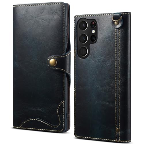 Klapphülle für Samsung Galaxy S25/S25 Plus/S25 Ultra, Echtlederhülle mit Kartenhalter, stoßfeste, schlanke Retro-Brieftaschen-Hülle Klapphülle für Samsung Galaxy S25/S25 Plus/S25 Ultra, Echtlederhülle mit Kartenhalter, stoßfeste, schlanke Retro-Brieftaschen-Hülle von Generisch