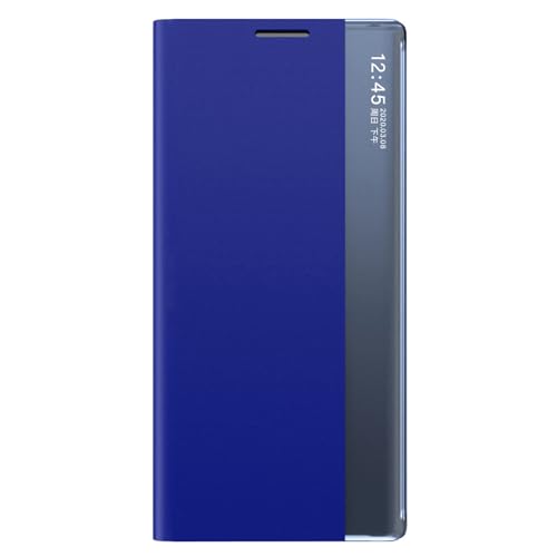 Klapphülle für Samsung Galaxy S25 Ultra/S25 Plus/S25, View Clear Smart Window Leder hülle Harter PC Ständer Magnetverschluss Schutzhülle, Blau, S25 Ultra von Generisch