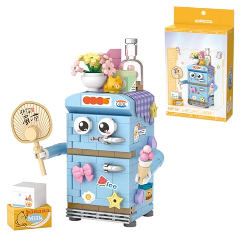 Kreativ Refrigerator Bausteine 250 Teile Modular Baukasten Adventskalender 2024 für Kinder Erwachsene Klemmbausteine von Generisch