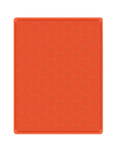 Kühlschrank-Bodenmatte – Kühlschrank-Silikonmatte, rutschfeste Kühlschrankmatte | Kühlschrank-Bodenschutzmatte mit erhöhtem Rand, Silikonmatte for Tropfschalen for kleine Kühlschränke, 60 x 60 cm(Oran von Generisch