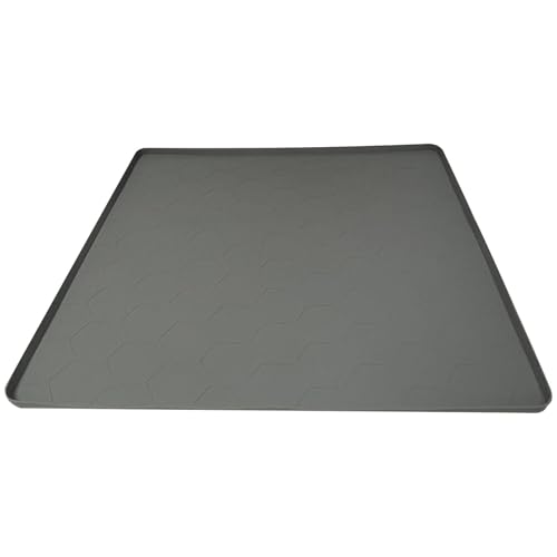 Kühlschrankmatte – Kühlschrankmatte mit erhöhtem Rand, multifunktionale Bodenmatte, 60 x 60 x 2 cm Kühlschrankeinlagen, Kühlschrank-Gefrierschrank-Schutzmatte zum Schutz von Kühlschrank und Boden von Generisch