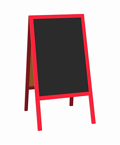 Kundenstopper 118 x 61 cm wetterfest lackiert - Holztafel mit ABS Kreidetafel mit Kreidemarker Rot Kundenstopper 118 x 61 cm wetterfest lackiert - Holztafel mit ABS Kreidetafel mit Kreidemarker Rot von Generisch