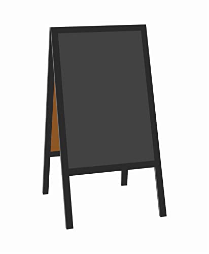 Kundenstopper 118 x 61 cm wetterfest lackiert - Holztafel mit ABS Kreidetafel mit Kreidemarker Schwarz Kundenstopper 118 x 61 cm wetterfest lackiert - Holztafel mit ABS Kreidetafel mit Kreidemarker Schwarz von Generisch