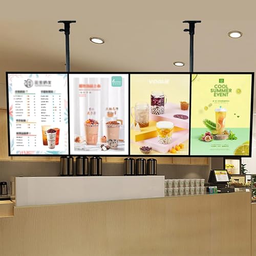 LED Light Box Menu Board, Slim Snap Frame Backlit Display for Restaurants, Cafes, Effective Wall Mounted Advertising LED Light Box Menu Board, Slim Snap Frame Backlit Display for Restaurants, Cafes, Effective Wall Mounted Advertising von Generisch