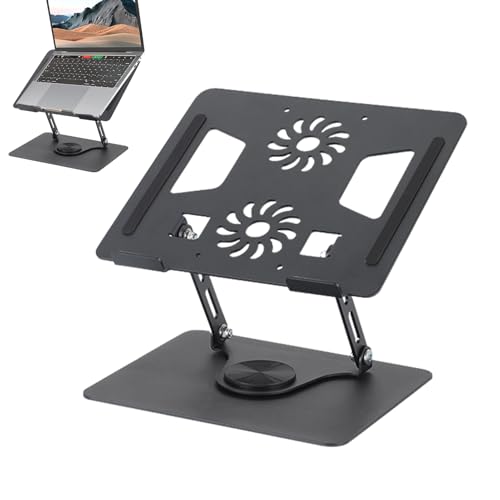 Laptop -Steigrohr Für Schreibtisch, Ergonomisch Rotierende Notebook -Standhalter Mit Lüfter, Faltbare Tragbare Computerkühlkissen Für Schreibtisch Mit Unserem Laptop -Stand In Einen ErgoHöhenanpassung Laptop -Steigrohr Für Schreibtisch, Ergonomisch Rotierende Notebook -Standhalter Mit Lüfter, Faltbare Tragbare Computerkühlkissen Für Schreibtisch Mit Unserem Laptop -Stand In Einen ErgoHöhenanpassung von Generisch