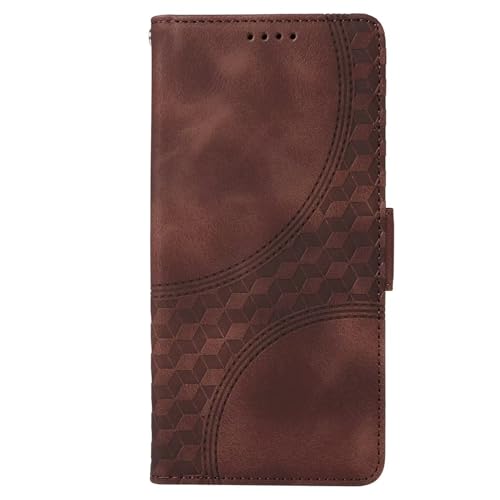 Leder hülle für iPhone 16 Pro Max/16 Pro/16 Plus/16, Flip-Wallet, Folio-Cover mit Magnetverschluss, stoßfeste All-Inclusive-Telefonhülle,braun, 16 Plus von Generisch