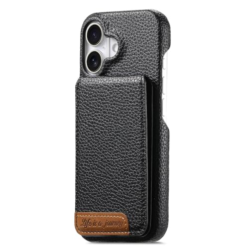 Lederhülle für iPhone 16/16 plus/16 pro/16 pro max, Brieftaschenständer, Anti-Fall-Schutzhülle, RFID-blockierende Anti-Fingerabdruck-Hülle Lederhülle für iPhone 16/16 plus/16 pro/16 pro max, Brieftaschenständer, Anti-Fall-Schutzhülle, RFID-blockierende Anti-Fingerabdruck-Hülle von Generisch