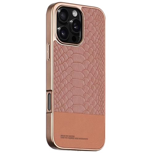 Lederhülle für iPhone 16/16 plus/16 pro/16 pro max, magnetische Business-Telefonhülle mit galvanisiertem Rahmen, stoßfeste Schutzhülle Lederhülle für iPhone 16/16 plus/16 pro/16 pro max, magnetische Business-Telefonhülle mit galvanisiertem Rahmen, stoßfeste Schutzhülle von Generisch