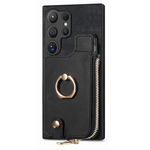 Ledertasche für Samsung Galaxy S25/S25 Plus/S25 Ultra, Klapphülle mit Kartenfächern und Ringständer, stoßfester Schutz, Brieftaschen-Hülle Ledertasche für Samsung Galaxy S25/S25 Plus/S25 Ultra, Klapphülle mit Kartenfächern und Ringständer, stoßfester Schutz, Brieftaschen-Hülle von Generisch