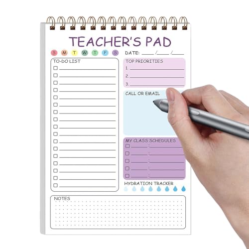 Lehrer Sticky Notes - Pocket Journal Notebook | 50 Blattlehrer To-Do List Notepad | 5.8 x 8,3 Zoll niedliche Memo -Schreiborganisator | Twin Coil Binding Daily Planer für die Grundschule im Klassenzim Lehrer Sticky Notes - Pocket Journal Notebook | 50 Blattlehrer To-Do List Notepad | 5.8 x 8,3 Zoll niedliche Memo -Schreiborganisator | Twin Coil Binding Daily Planer für die Grundschule im Klassenzim von Generisch