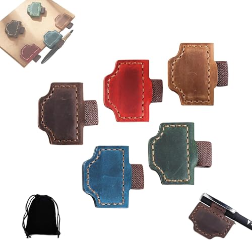 Lesezeichen mit Stifthalter, personalisierter magnetischer Leder -Stifthalter Lesezeichen für Reisende,Mix Lesezeichen mit Stifthalter, personalisierter magnetischer Leder -Stifthalter Lesezeichen für Reisende,Mix von Generisch