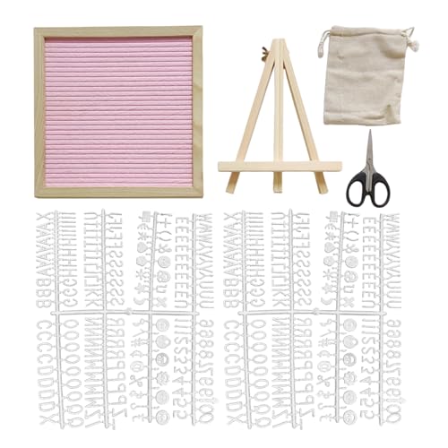 Letter Board Sign | Letter Sign Board - Rustic Felt Letterboard, 9.84x9.84inch Billboard with Wooden Frame For Classroom Hospital Restaurant Cafe Wedding Birthday Celebration von Generisch