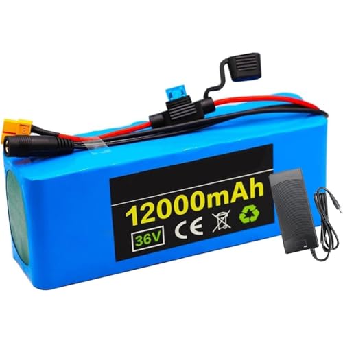 Lithium-Akku für Elektrofahrräder, 36 V, 12 Ah, mit 2 A Ladegerät, kompatibel mit 250 W bis 1000 W Motoren, integriertes BMS für erhöhte Sicherheit und Leistung Lithium-Akku für Elektrofahrräder, 36 V, 12 Ah, mit 2 A Ladegerät, kompatibel mit 250 W bis 1000 W Motoren, integriertes BMS für erhöhte Sicherheit und Leistung von Generisch