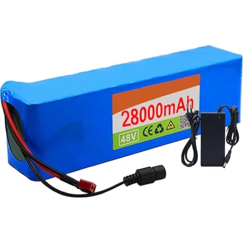 Lithium-Ionen-Akku mit BMS und Ladegerät, 48 V, 28 Ah, hohe Kapazität für verbesserte E-Bike-Leistung von Generisch