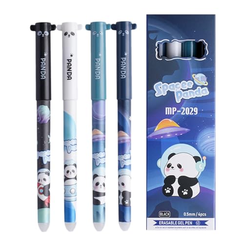 Löschbare Gelstifte, Stift mit Radiergummi - Animal Gel Schwarzer Stifte Kugelpunkt - 4 Teile glattes Schreiben süßes stationäres Set, feiner Punkt 0,5 mm mit Gummi für Kinder Schüler Erwachsene Schul Löschbare Gelstifte, Stift mit Radiergummi - Animal Gel Schwarzer Stifte Kugelpunkt - 4 Teile glattes Schreiben süßes stationäres Set, feiner Punkt 0,5 mm mit Gummi für Kinder Schüler Erwachsene Schul von Generisch