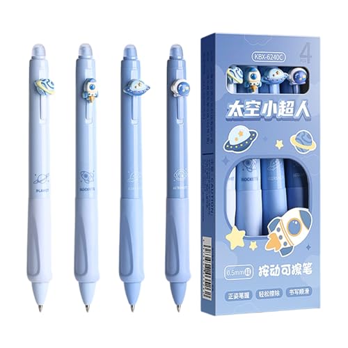 Löschbare Tintenstifte, Stift löschbar für Schüler - 4x Retractable Lobable Gel Stifte - Feiner Punkt 0,5 mm Schreibwerkzeug stationäre Vorräte für Kinder Kinder Teenager Mädchen Löschbare Tintenstifte, Stift löschbar für Schüler - 4x Retractable Lobable Gel Stifte - Feiner Punkt 0,5 mm Schreibwerkzeug stationäre Vorräte für Kinder Kinder Teenager Mädchen von Generisch
